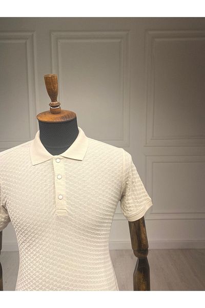 Halifaks Μπλουζάκι Polo Neck Regular Fit Beige