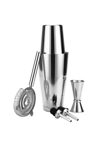 Zicco Saygın Shaker Cocktail Set, Cocktail Preparation Set, Shaker Set, Bar Boston Shaker Set 5 Pieces