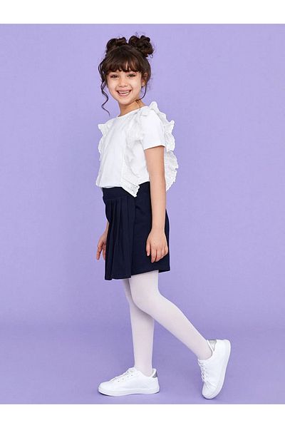 LC Waikiki Girl's Navy Blue Shorts Skirt Basic Gabardine from Your Fashion Style