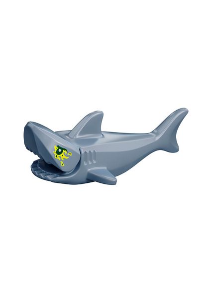 LEGO Moc Custom Animal - Shark Blue Shark Accessory, 1 Piece Will Be Sent