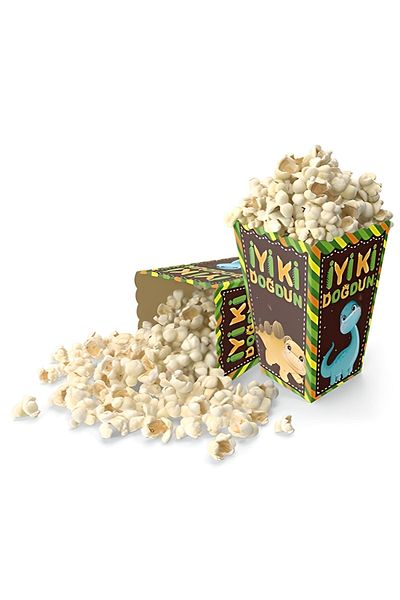 Mini Parti Mini Party Store Corn Box Dinosaur 8 Pieces