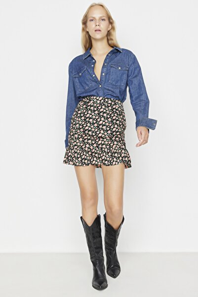 Trendyol Collection Vícebarevná vzorovaná pletená sukně