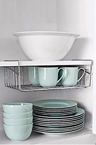 IRON ART Chrome Kangaroo Shelf - Organizer Inside and Outside the Cabinet