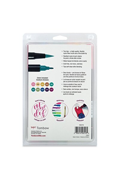 Tombow : Ab-t Dual Brush Pen Graphic Pen Set : Curve Colors (10 Colors)