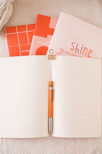 Matt Notebook Set caiete A5 cu 4 caiete de cusut croitor cu rigle