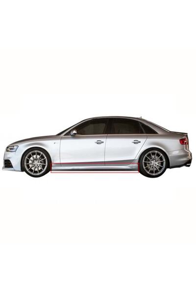 HasAkman Audi A4 B8 Rs4 Uyumlu  Marşpiyel Seti Mat Siyah Plastik 2008 2009 20...