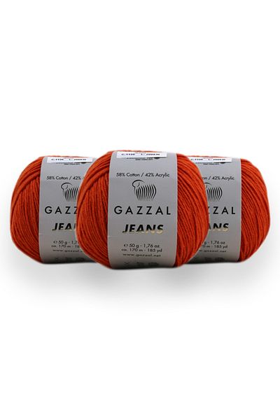 Gazzal Amigurumi Jeans - 50gr 3 Συσκευασία, Κλωστή πλεξίματος χειρός, Taka Yarn 1156 Jns