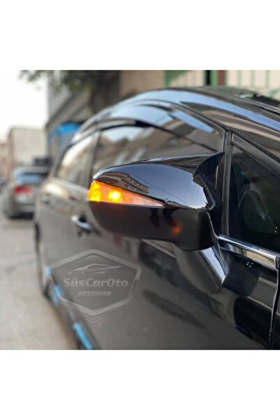 ŞüsCarOto Honda Civic Fd6 2006-2011 Uyumlu Batman Yarasa Ayna Kapağı Piano Bl...