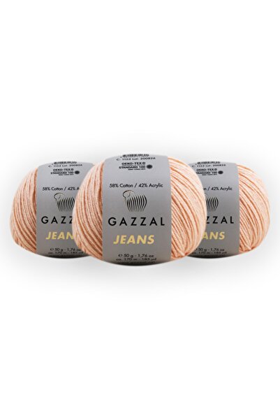 Gazzal Jeans 50gr 3 Pack Amigurumi Punch Hand Knitting Yarn Taka Yarn 1153 Jns