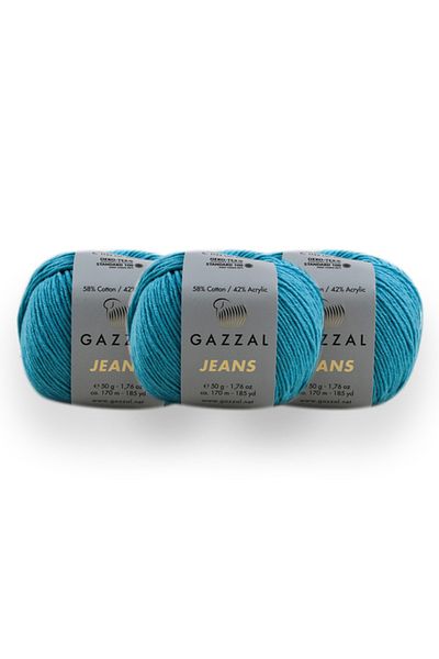 Gazzal Τζιν 50 gr 3 Συσκευασία Amigurumi Punch Πλεκτό Χέρι Κλωστή Taka Yarn 1132 Jns