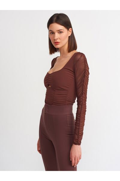 Dilvin 50115 Shired Top-coffee