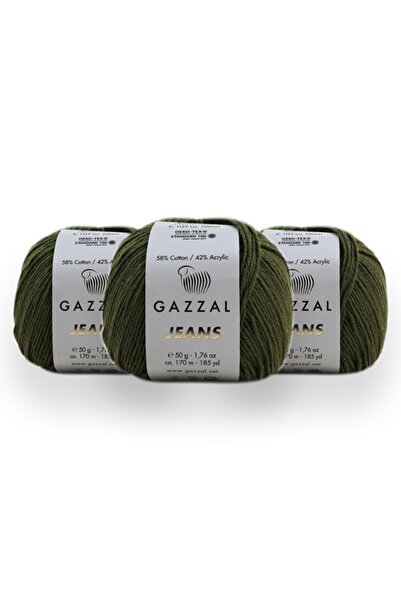 Gazzal Jeans 50 Gr 3 Pack Amigurumi Punch Hand Knitting Yarn Taka Yarn (1129 ...