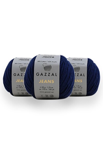 Gazzal Jeans 50 Gr 3 Pack Amigurumi Punch Hand Knitting Yarn Taka Yarn (1134 ...