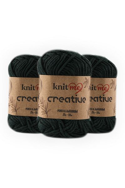 knitme Creatıve 25 Gr 3 Συσκευασία 100% βαμβάκι Amigurumi Punch Hand Knitting Yarn Taka Yarn (1033)