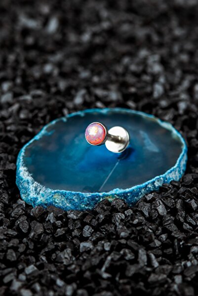 Valhalla Cerrahi Çelik Kıkırdak Tragus Etnik Doğal Taş Piercing