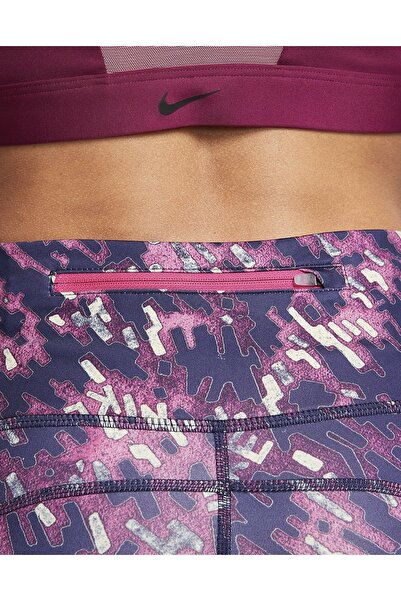 Nike Dri-fit Epic Fast Mid-rise Printed Running Kadın Tayt Dm7318-642