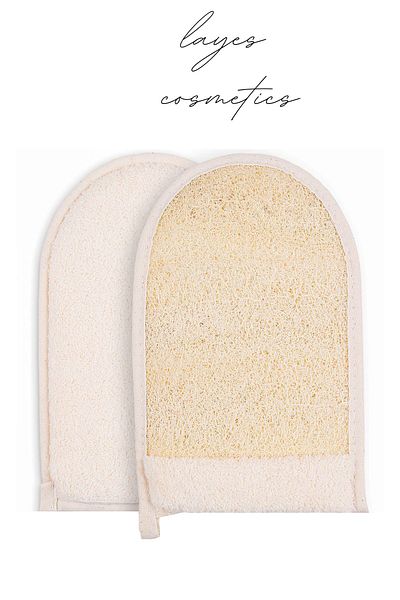 Layes Natural Pumpkin Fiber Pouch Bath Glove Shower Pouch
