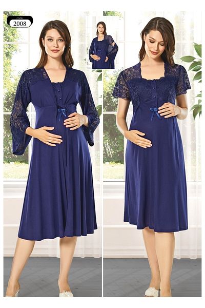 Duchesse 2008 Maternity Nightgown Dressing Gown Set