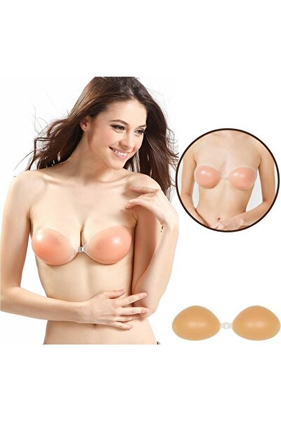 eryatex Breast Enhancing Silicone Adhesive Bra Women's Strapless Bra Silicone Non-Padded Bra