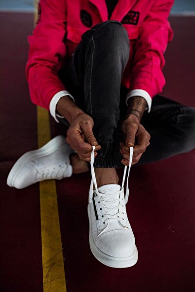 Rainon Store Mida Shoes Casual White Leather Men's Sneakers