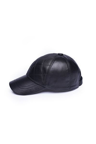 Mumcu's Leather Unisex Black Leather Hat
