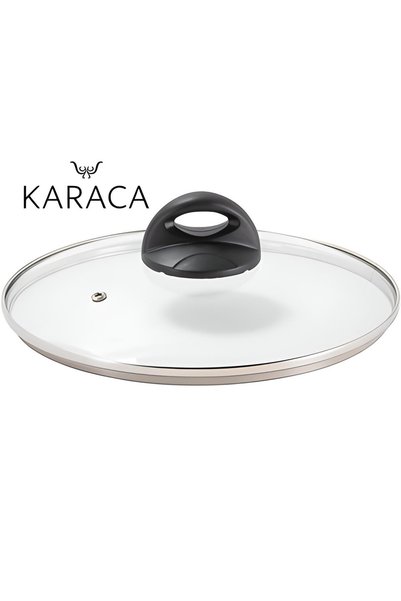 Ermiya Tencere Tava Sahan Için Temperli Z Tipi Cam Kapak 38 Cm