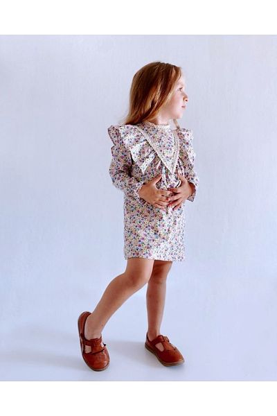le petit sole Girl's Giny Rose Dress