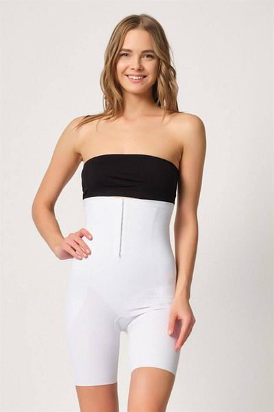 Emay 2832 Γυναικείο Agraffiti Long Leg High Waist Laser Corset Λευκός