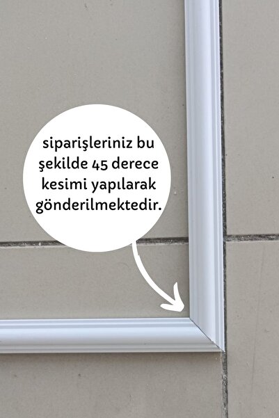 deco master Dekoratif Boyanabilir 2,5 Cm Hazır Kesim 12’li Duvar Çıtası