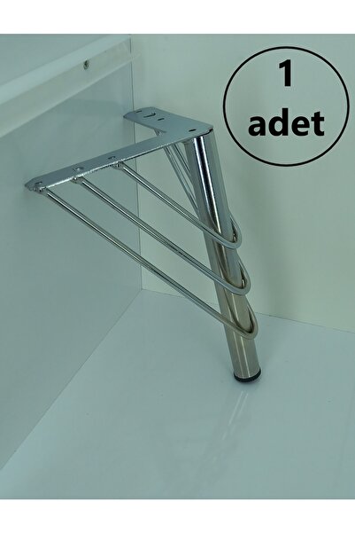 BARERMO Krom Metal 20 Cm Tel Ayak Koltuk Ayağı, Dolap Ayağı, Konsol Ayağı, Me...