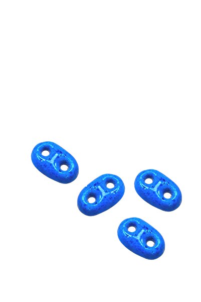 Nev Tasarım Two Holes Syriac Evil Eye Stone Curved 4 Pieces