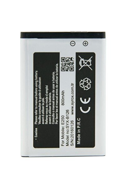Genel Markalar Samsung Sgh-e250 E250d E1200 E1205 C260 C270 Pil Batarya