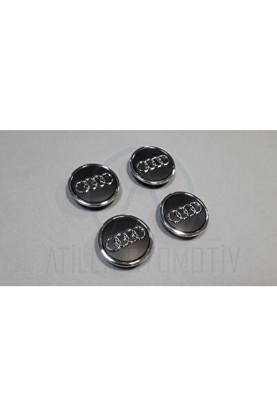 Fabrikasyon 4 X Audi Tt 8j 2007-2014 Çelik Jant Göbeği 68mm Takım Siyah