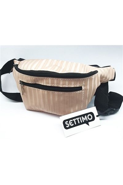 Settimo حقيبة خصر ناعمة الملمس مع مسحوق دوار قزحي