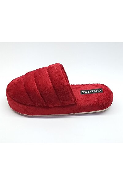 Settimo Red Plush Towel House Slippers