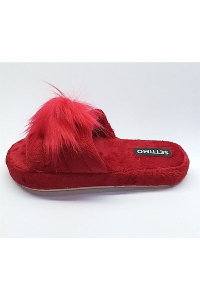 Settimo Red Plush House Slippers