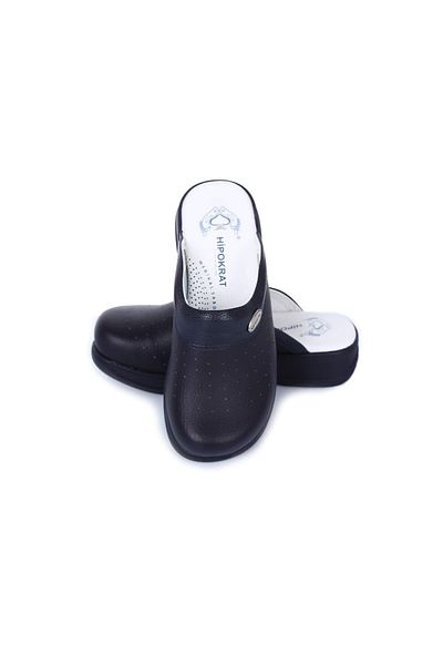 Settimo Black Full Orthopedic Sabo Slippers