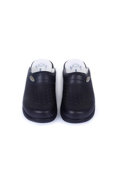 Settimo Black Full Orthopedic Sabo Slippers