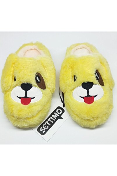 Settimo Yellow Dog Figure Slippers Home Slippers