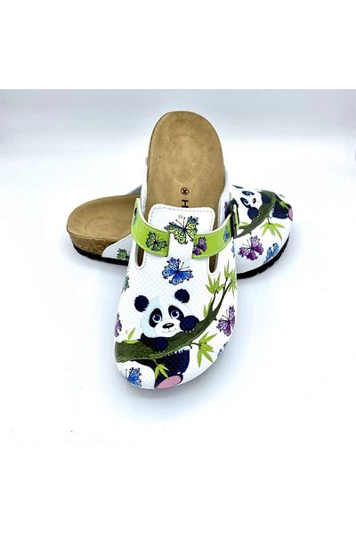Settimo Panda Pattern Orthopedic Mushroom Sabo Slippers Doctor Nurse Slippers
