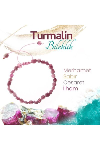 Deniz Doğal Taş 6 mm Natural Stone Tourmaline Bracelet - Certified B1011