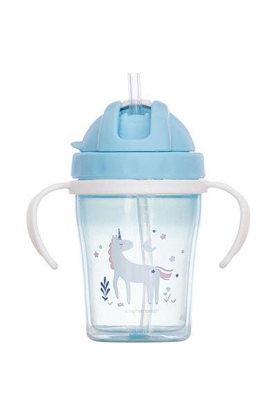 Stephen Joseph Unicorn Patterned Glass with Straw - Multicolor(960) - Osz