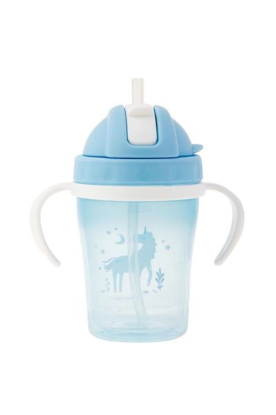 Stephen Joseph Unicorn Patterned Glass with Straw - Multicolor(960) - Osz