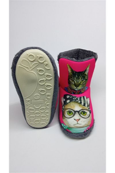 Settimo Pink Cat Printed Slippers