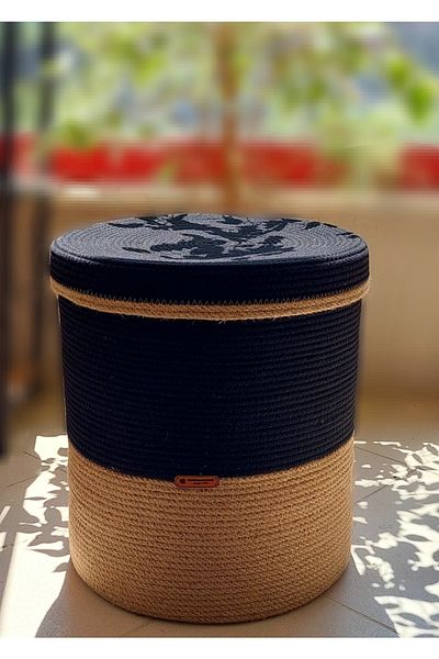 HandmadeSNM Плетена кошница за пране и играчки