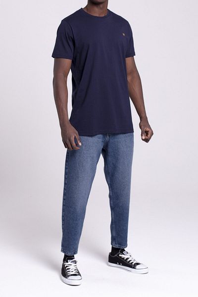 NORFOLK Βιολογικό βαμβάκι Navy Blue Basic T-shirt Vigo