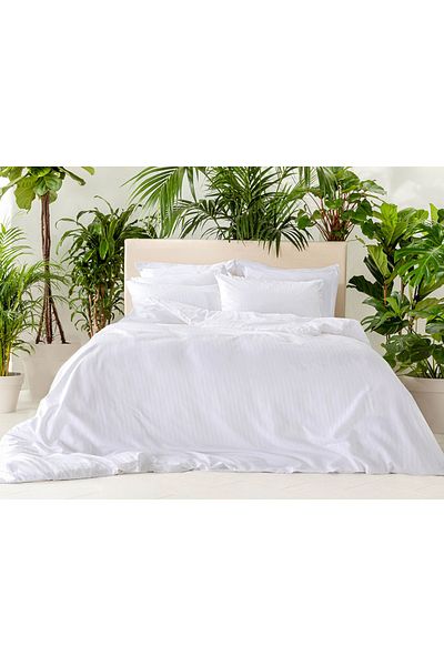 English Home Set cuvertură de pilota Super King White Twill Silky - 260x220 cm