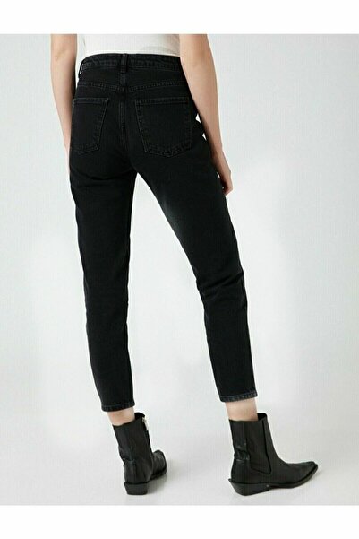 Trn JNS Μαύρο παντελόνι Lycra Mom Jean (χωρίς χρώμα)