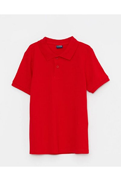 LC Waikiki Polo Neck Basic Short Sleeve Cotton Boy's T-Shirt