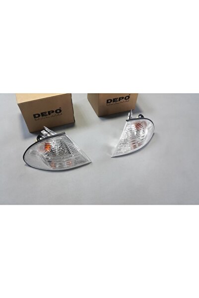 DEPO AUTO LAMPS 2 X Bmw 3 Serisi Uyumlu E46 98-01 Sedan Ön Sinyal Beyaz Sağ S...